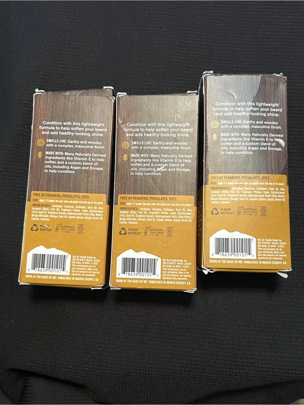 Every Man Jack |  Sandalwood Beard Oil - 3 Pack 1 Fl.Oz Each